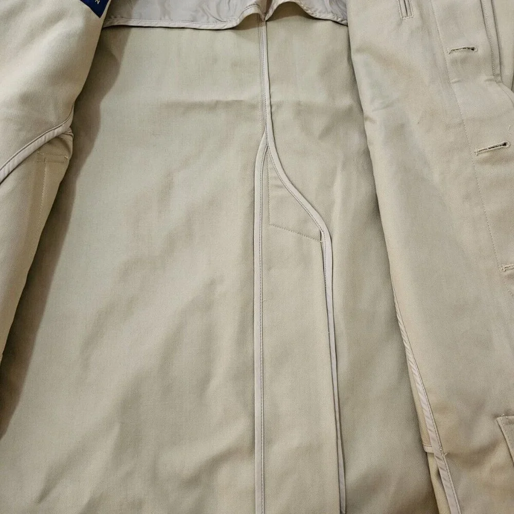 Ralph Lauren Men's Beige Cotton Gabardine Trench Coat Size XLarge XL Ret… - Picture 6 of 16